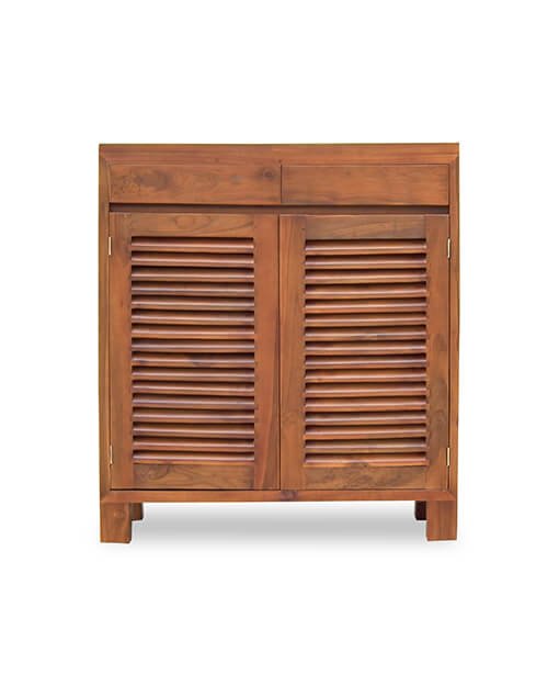 Solid Wood Shoe Cabinet with Ventilated Doors for organized storage