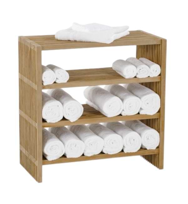 teak wood towel shelf