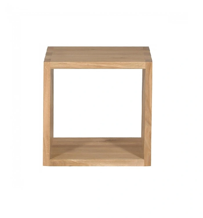 Stylish Open Cube teak wood Side Table for Contemporary Interiors