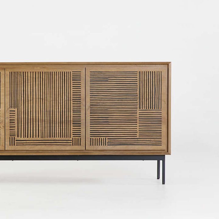 Teak furniture sideboard, modern and minimalist design