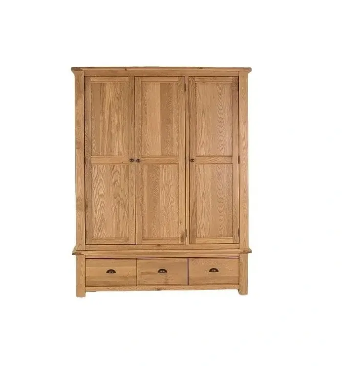 Elegant teak wardrobe with sliding doors