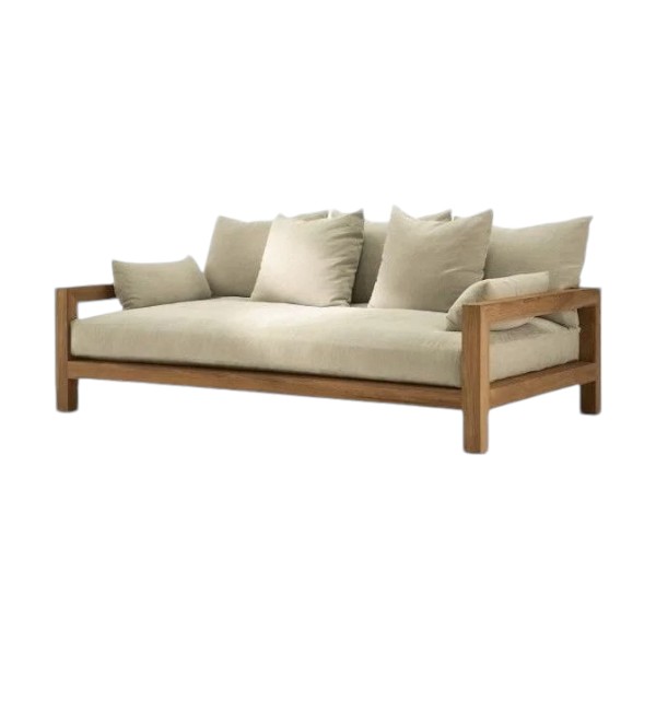 Stylish daybed with plush cushioning in a modern living room, perfect for multi-purpose use