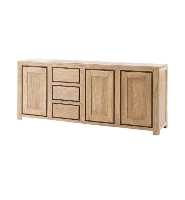 Recycled Teak Sideboard - Elegant wood sideboard with sleek design, ample storage, and natural wood grain, adding modern style to any living space